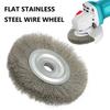 Wire Wheel Brush 5inch Crimped Stainless Steel Wheel Brush Bench Grinder Abrasive Tool 16mm Hole Drill Brush Polishing Tools