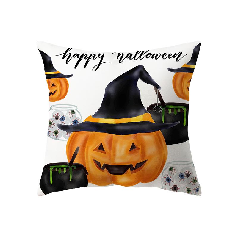Pumpkin Halloween Theme Pillow Cover Sofa Cushion  Holiday Gift Party Decoration Home Decor