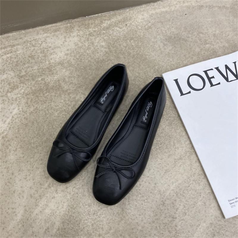 Flat Shoes Women Ballerinas Round Toe Bowtie Slip on Ballet Flats Lazy Loafers Moccasins Soft Comfort Ladies Casual Flats Shoes