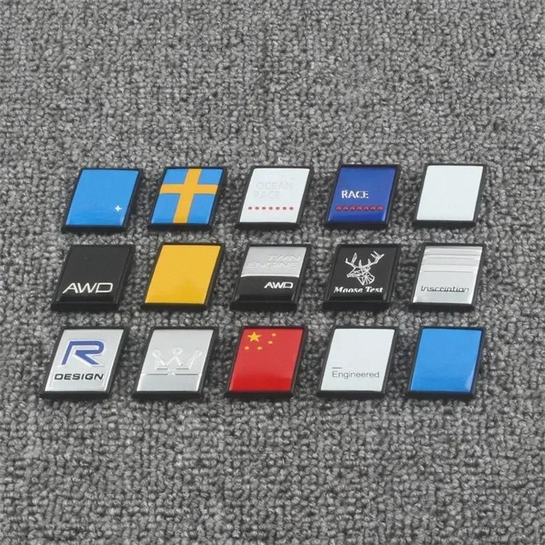 3D Metal Black Base Car Rear Trunk Fender Badge Emblem Sticker Decals For VOLVO S40 S70 S80 XC60 XC40 XC90 V40 V50 V90 S90