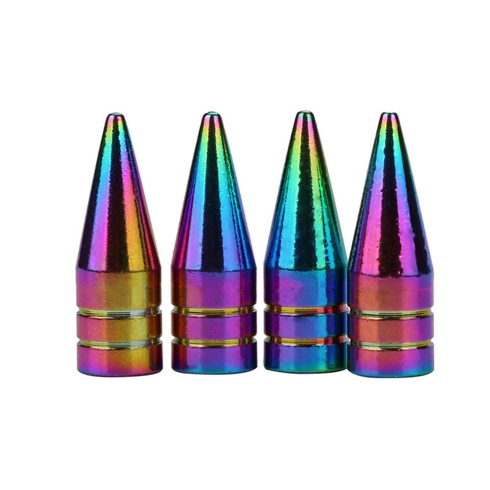 Colorful Valve Stems Caps Tire Cap Aluminum Wheels Cover For Car Valve Plugs For Wheels Nipple Caps For Auto Motorcycle Bike