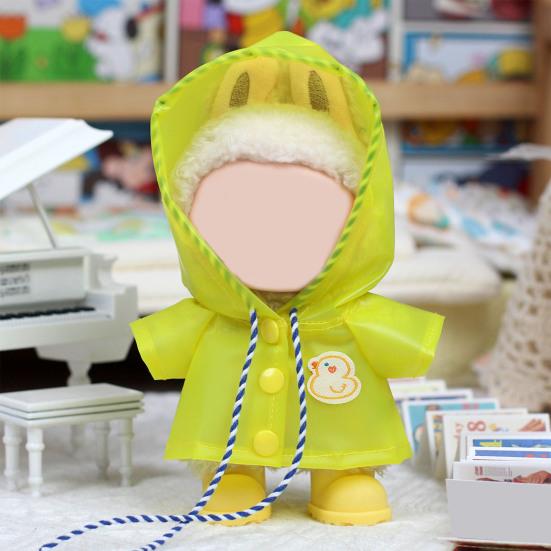 Doll Raincoat Set for 17cm La Bubu Waterproof Cape Boots Fashion Doll Outfit Doll Wardrobe Essentials