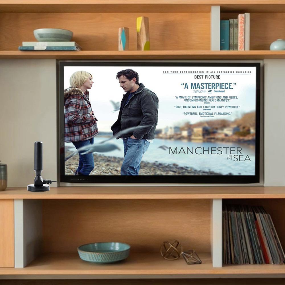 HD digitális TV antenna, 360°-os vétel és erős mágneses talp, nagy hatótávolságú vétel - támogatja a 4k 1080p Fire TV Sticket és minden TV-t - 16,5 láb hosszú kábelek