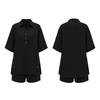 Women's Linen Two-Piece Set: Short-Sleeve Shirt & Loose Pants (2026)
