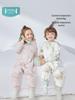 British Baby Autumn/Winter Knitted Quilted Sleeping Bag - Split-Leg Design for Boys and Girls