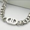Hip Hop Hipster Titanium Steel Cuban Chain Personalized 18K Gold Double D Necklace Non-Fading Bracelet Jewelry Earrings