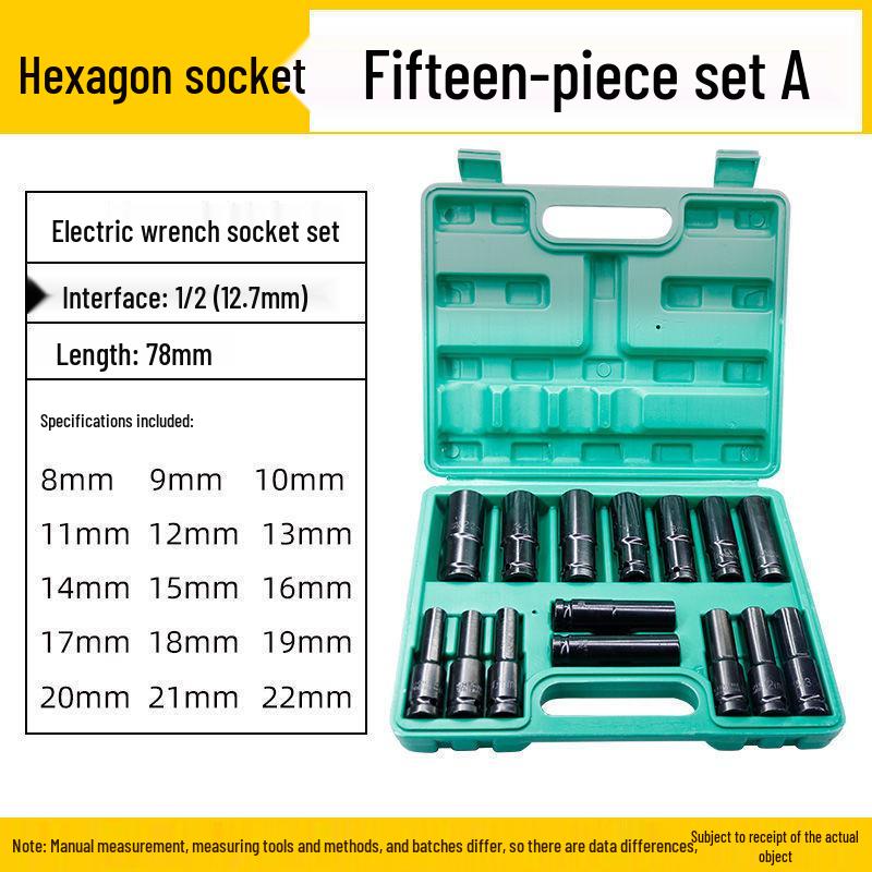 Electric Hex Wrench & Screwdriver Set, 8-32mm - Includes Socket Head, Extension, Air Gun, & Copper Components