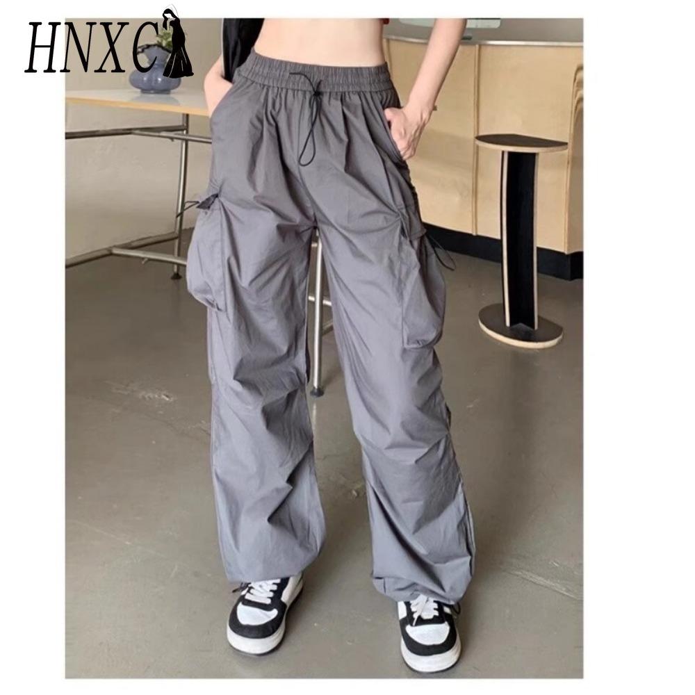 

HNXC Женские модные повседневные однотонные брюки и капри с принтом XXXL серый