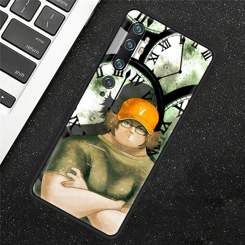 Steins Gate Okabe Anime Manga Hülle für Xiaomi Mi Poco X3 NFC M3 Pro Note 10 Lite 11 10T Pro 5G 9T Weiche Handy Coque Schwarze Hülle