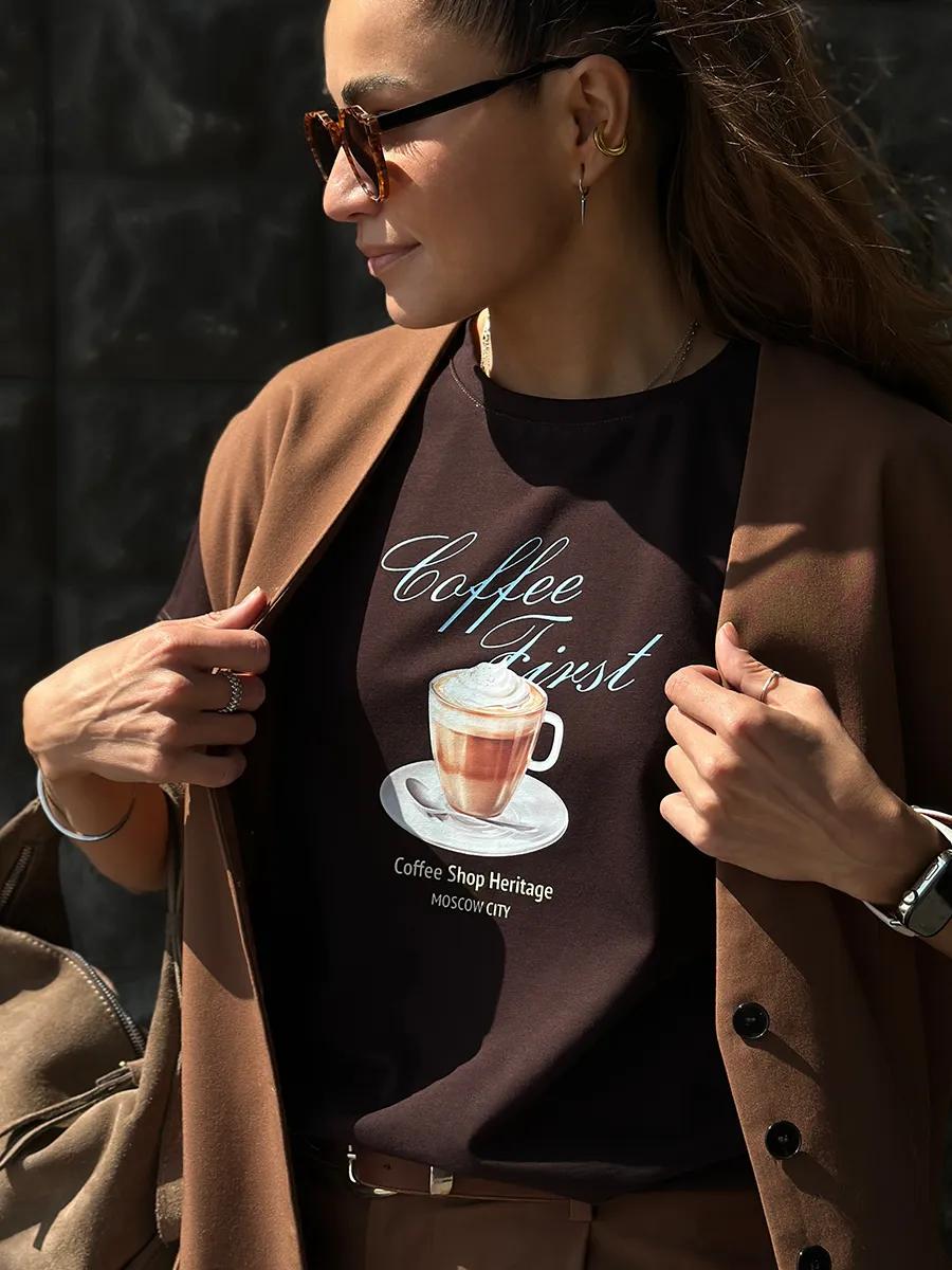 T-shirt with glowing leopard bow and hearts print L