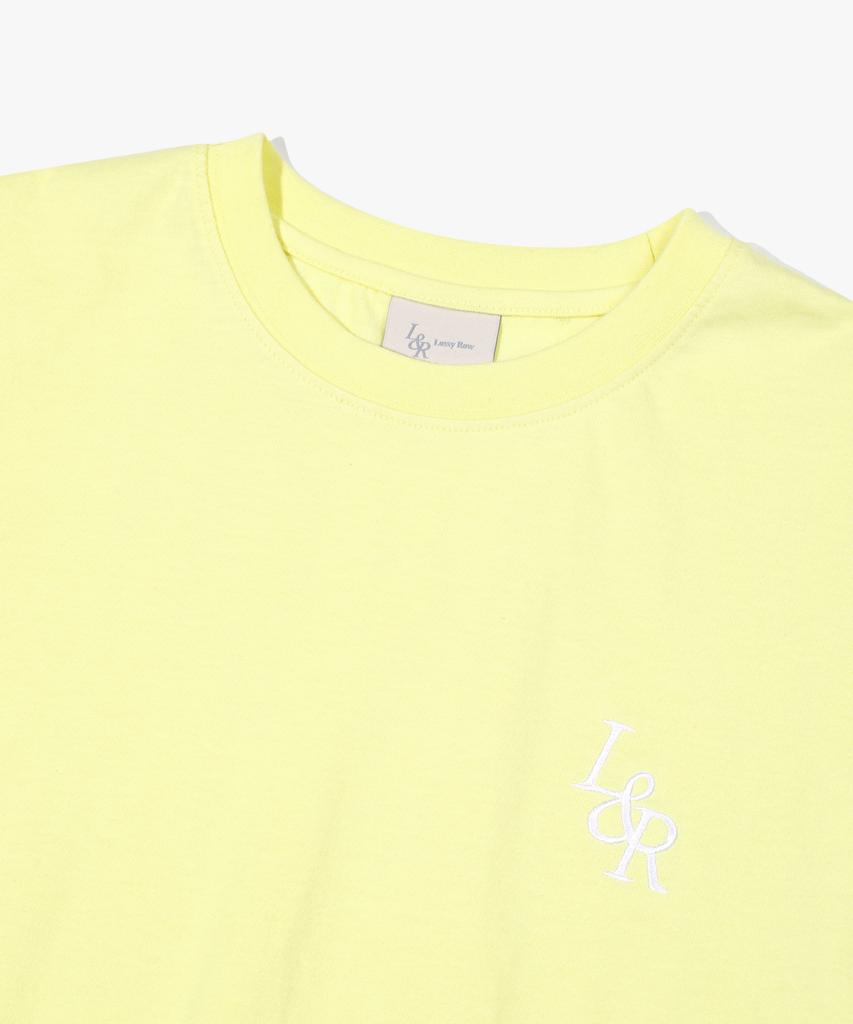LOSSYROW Signature Logo Half-Sleeve T-Shirt Lime