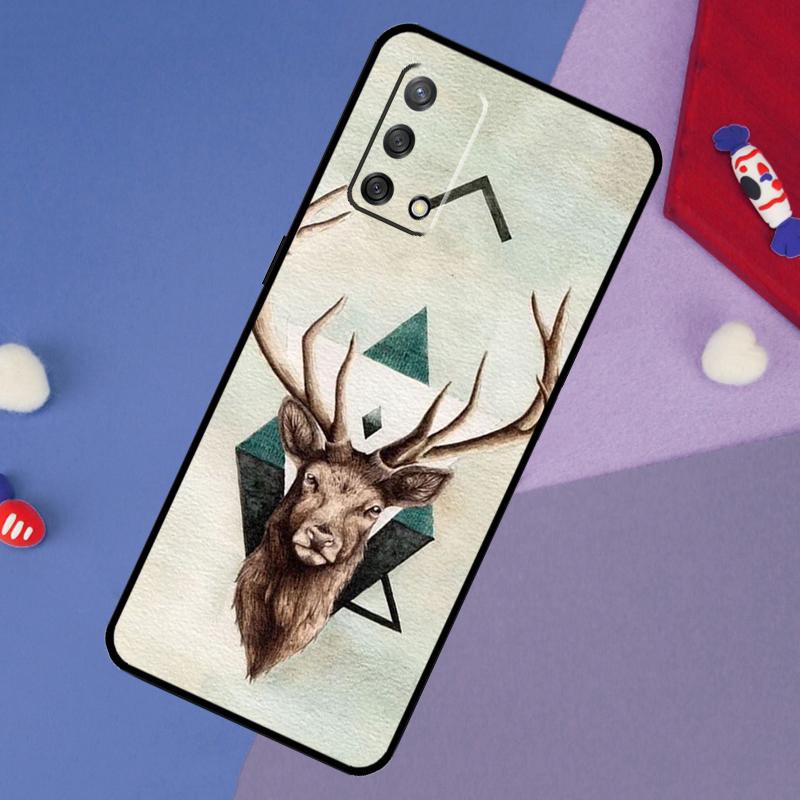 Hjortfodral För Oppo A5 Pro A6 A57 A17 A78 A54 A74 A94 A76 A16 A96 A18 A40 A60 A80 A38 A58 A98 A15