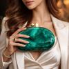Oval Pearlescent Clutch Shoulder Acrylic Crossbody Evening Bag Fashion Ladies Handbags Woman Luxury Famous Brands Purse New In