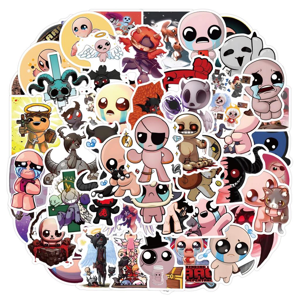50 Binding of Isaac Waterproof Stickers for Decor, Stationery, and Devices