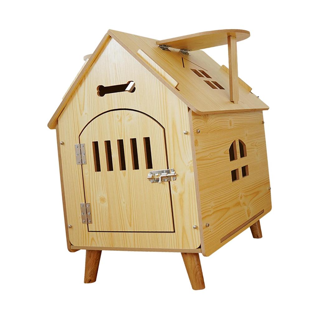 Wooden Pet House Breathable Dog Crate for Cat Puppy Small Medium Dogs