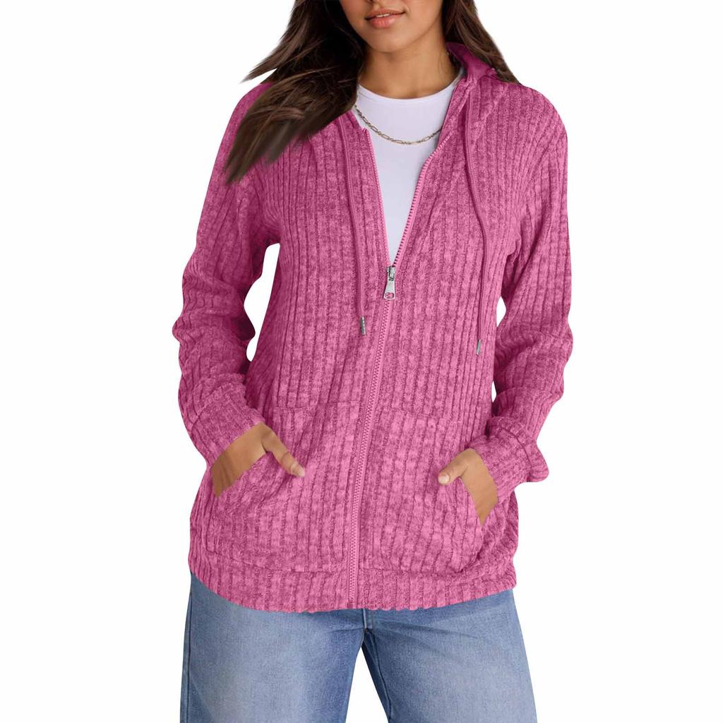 Mikiny pro ženy Trendy topy Ležérní Podzimní Móda Mikina s dlouhým rukávem S kapsami Svetr Lehký
