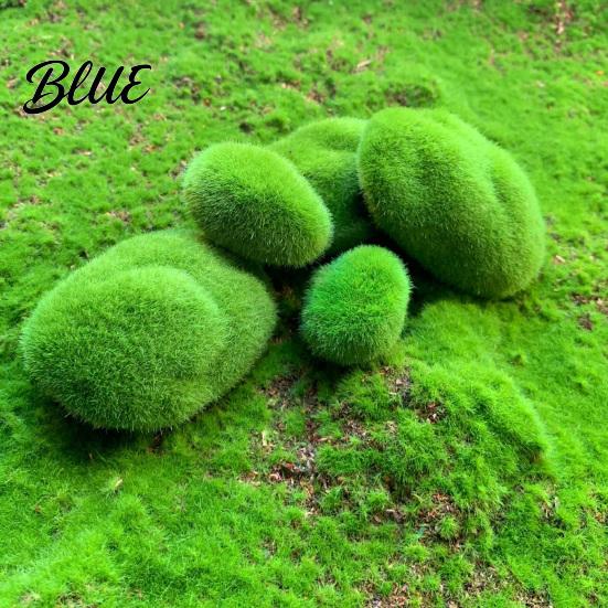Miniature Garden Landscaping Landscaping Realistic Artificial Set Moss Rocks 10Pcs for Decorative Flocking Foam Fake Fish Tanks Stones Indoor