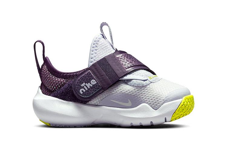 Nike Flex Advance Slip Resistant Cushioning Abrasion Resistant Low top Toddler Shoes White Purple Yellow CZ0189-500