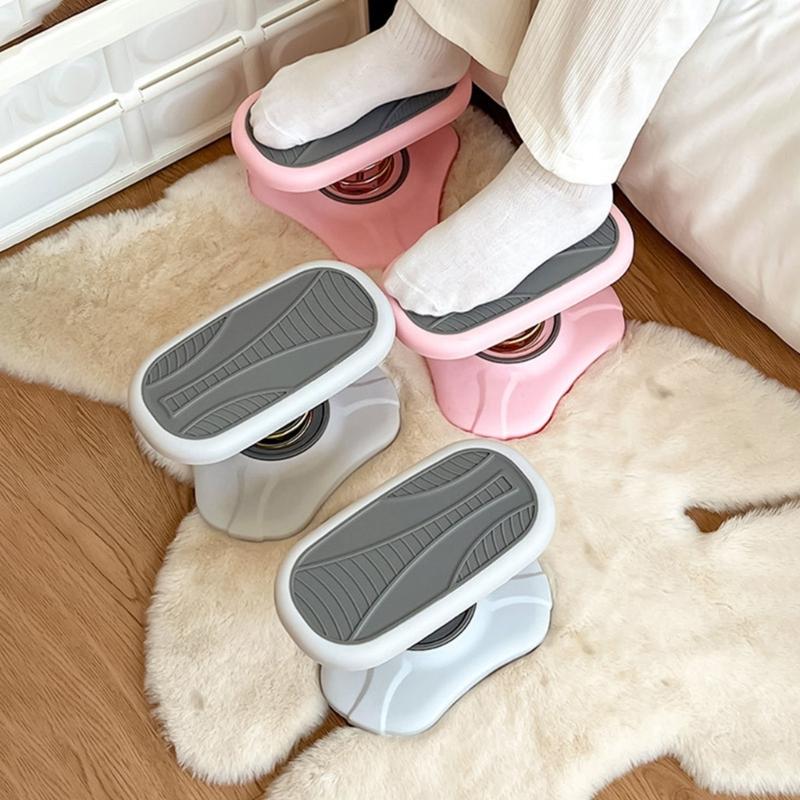 Exerciser Foot Stool with Adjustable Spring Sports Footstool Stable Nonslip Foot Rest for Desk Tables Toilet Study Rooms