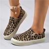Fashion 2025 Autumn New Style Fashion Leopard Print Shallow Mouth Casual Shoes for Women Versatile Comfortable Thick Soled Single Shoes
