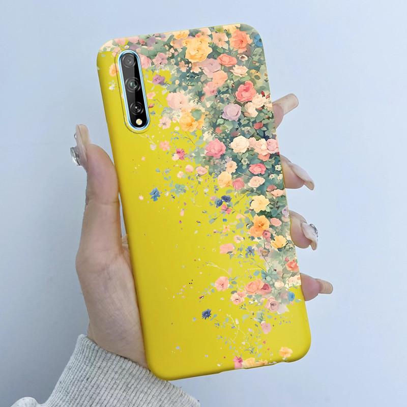 For Huawei Y8p Phone Case Flower Girl Design Soft Silicone TPU Back Housing for Huawei P Smart S Y 8p HuaweiY8p AQM-LX1 Covers
