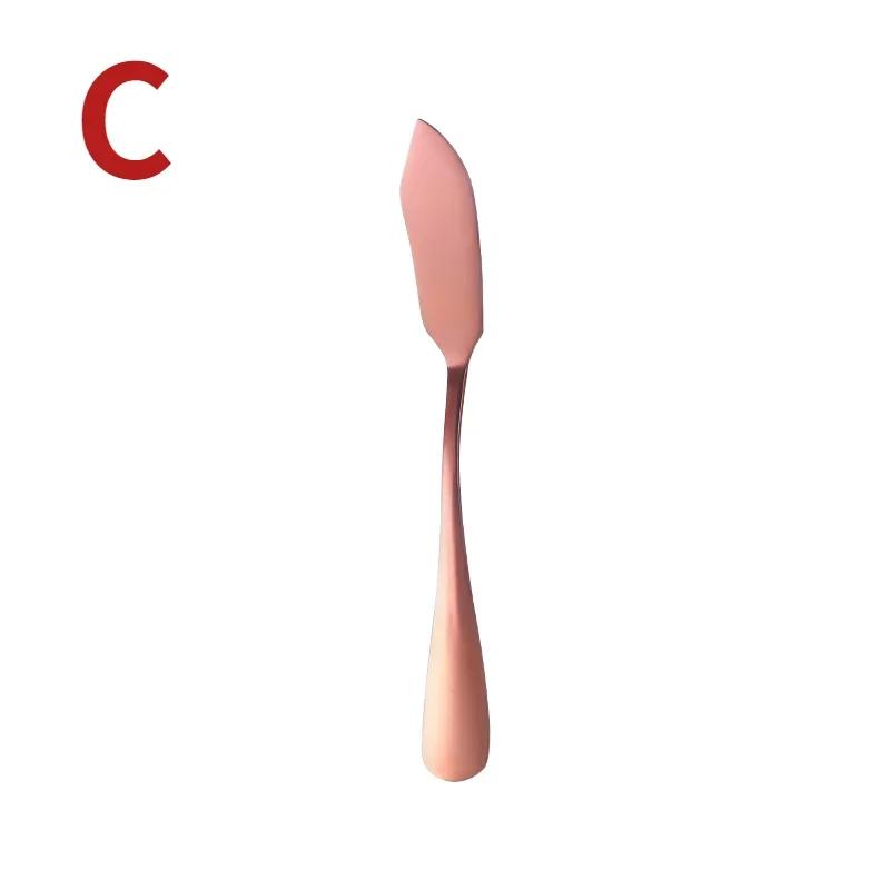 

1 шт., нержавеющая сталь 304, нож для масла в западном стиле, нож для сыра, десерта, джема, масла, золотого говяжьего жира C