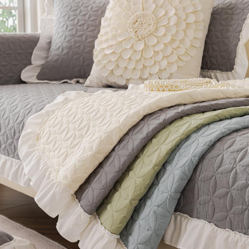 Sofa Cushion Universal In All Seasons New One-Piece Straight Row Fixed Non-Slip Seat Cushion Leather Sofa Cover Towel