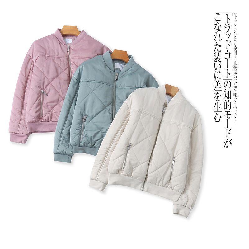 

Export K-style plus Size Women s Cotton-Padded Coat Winter New Arrival Stand Collar Loose Zip Chubby Girl Casual Fashion Cotton Coat Jacket Apricot color 1X