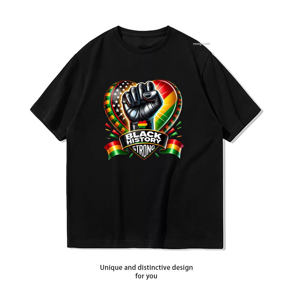 My History Is Strong tshirt Black History Month tshirt Women Unisex Casual cotton graphic t shirts outdoors S