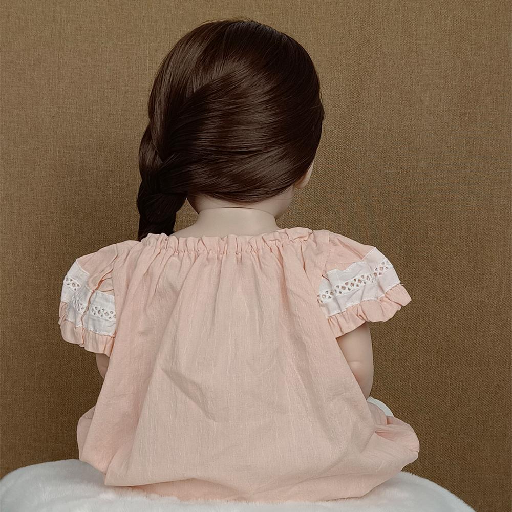 55 Cm Pink Reborn Doll Full Silicone Baby Doll Cute Realistic Toddler Girl To Accompany Lovely Baby Doll Gift Bjd Doll