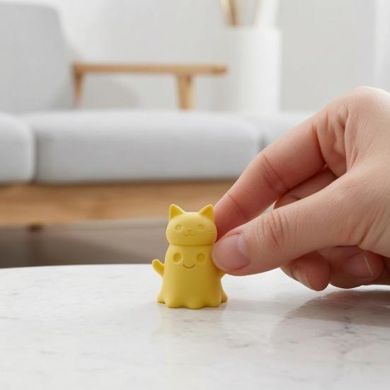 3D Print Ornaments, Cat Ghost Shape, Add Halloween Atmosphere Desktop Decoration, Figurine for Home Office