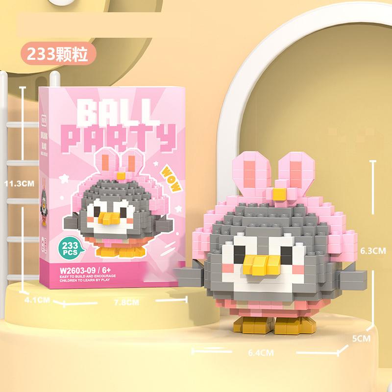 Penguin Constructor Micro Bricks Toys for Children 7 to 10 Year Cat Dog Construction Set for Girl Adults Reindeer Building Block