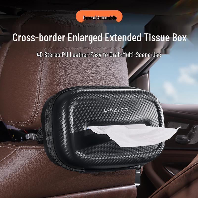 Lynk & Co Cross-border Car Tissue Box - Hanging & Pull-out for Extended Seat Back