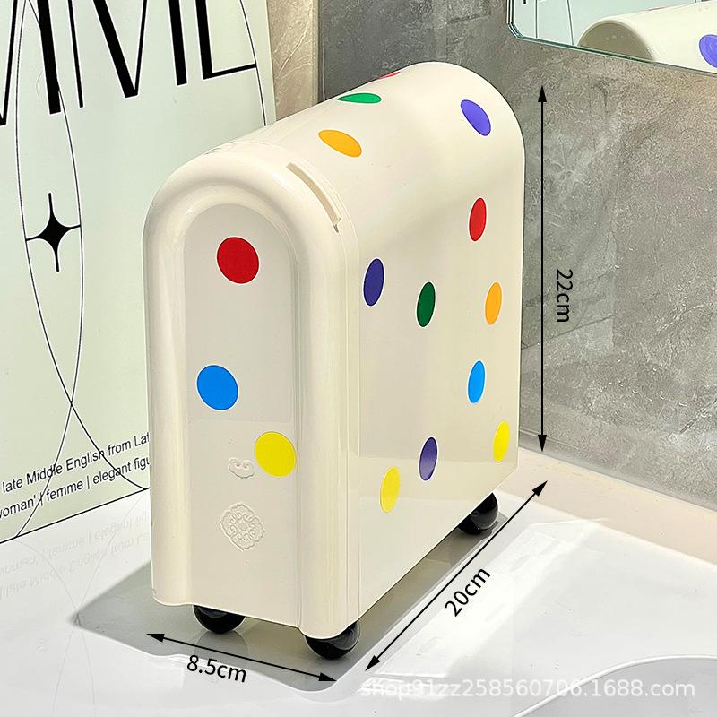 

Student Dormitory Desktop Polka Dot Storage Box Dressing Table Lipstick Jewelry Debris Sorting Box Drawer Cosmetic Storage Box