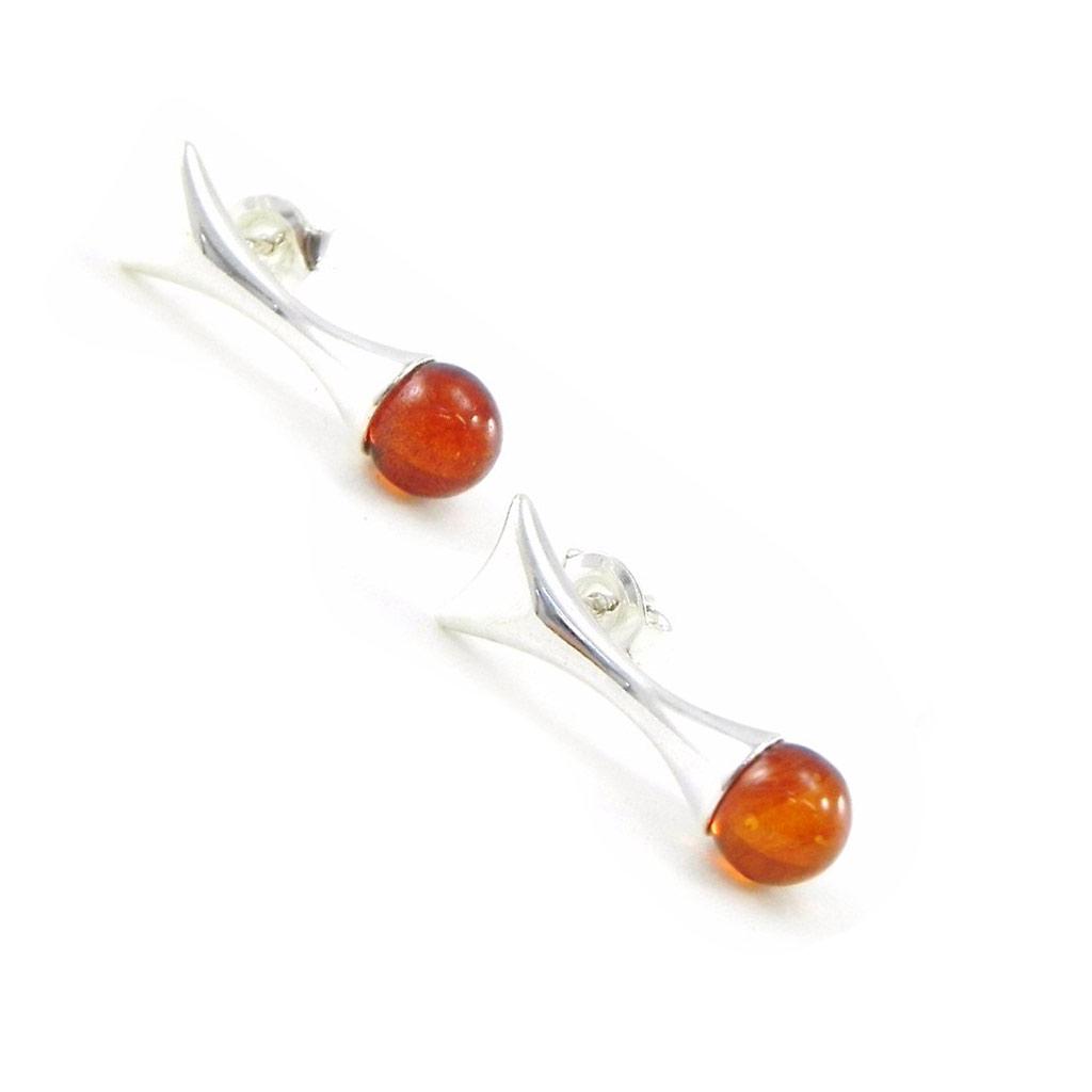 Les Trésors De Lily [I8947] - Amber 'Inspiration' Silver Earrings