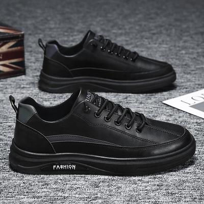 Autumn Men's Shoes New Breathable Waterproof and Non-slip Shoes Men's Trendy Versatile Black Leather Shoes Casual Sports Shoes