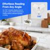 Stainless Steel Probe Digital Food Thermometer LCD Display Celsius Fahrenheit Switch Meat Liquid and Food White Instant Read
