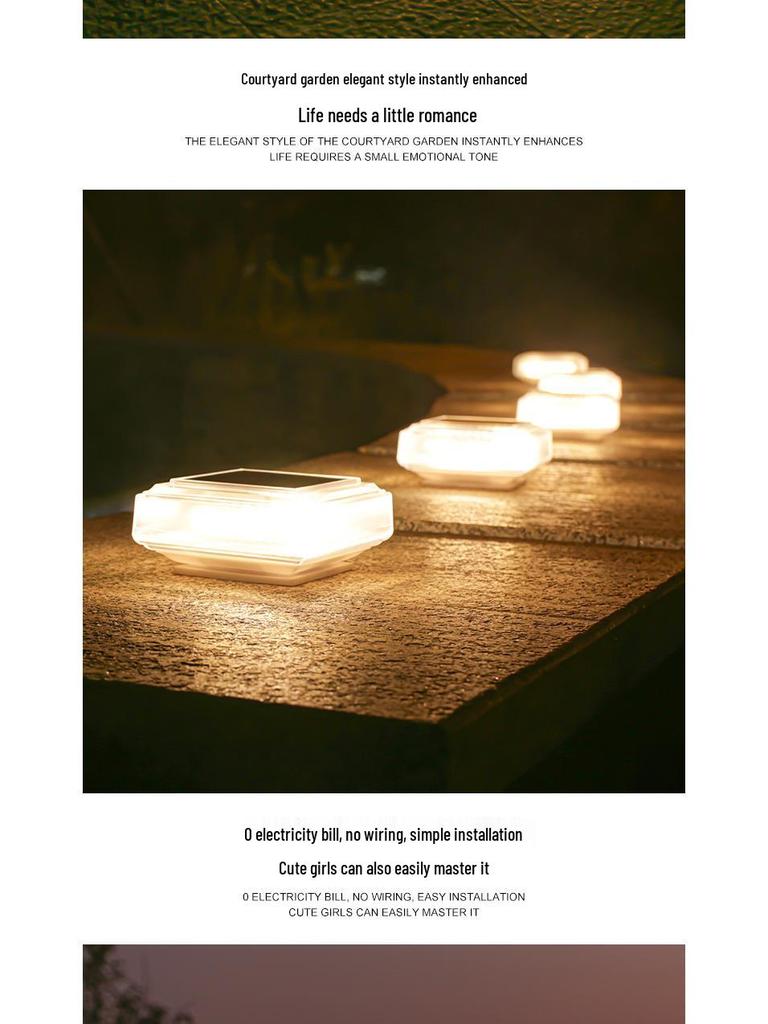 Modern Minimalist Solar Outdoor Waterproof Courtyard Light