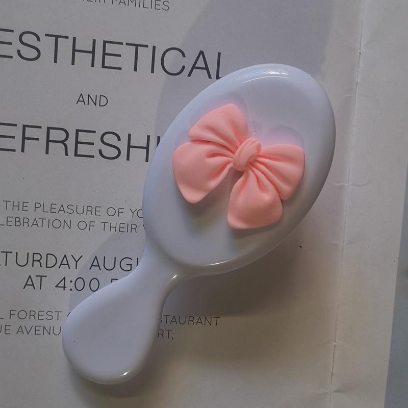 Cute Pink Bow Soft Girl Portable Portable Mini Folding Air Cushion Comb Airbag Comb Small Comb Massage Comb