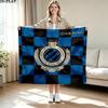 1PC Club Brugge KV Custom Name Patterned Flannel Blanket Suitable For All Seasons for Home Decor Warmth and Comfort Gifts Holiday Present