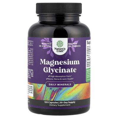 Nature's Craft, Magnesium Glycinate, 120 Capsules (125 Mg Per Capsule)