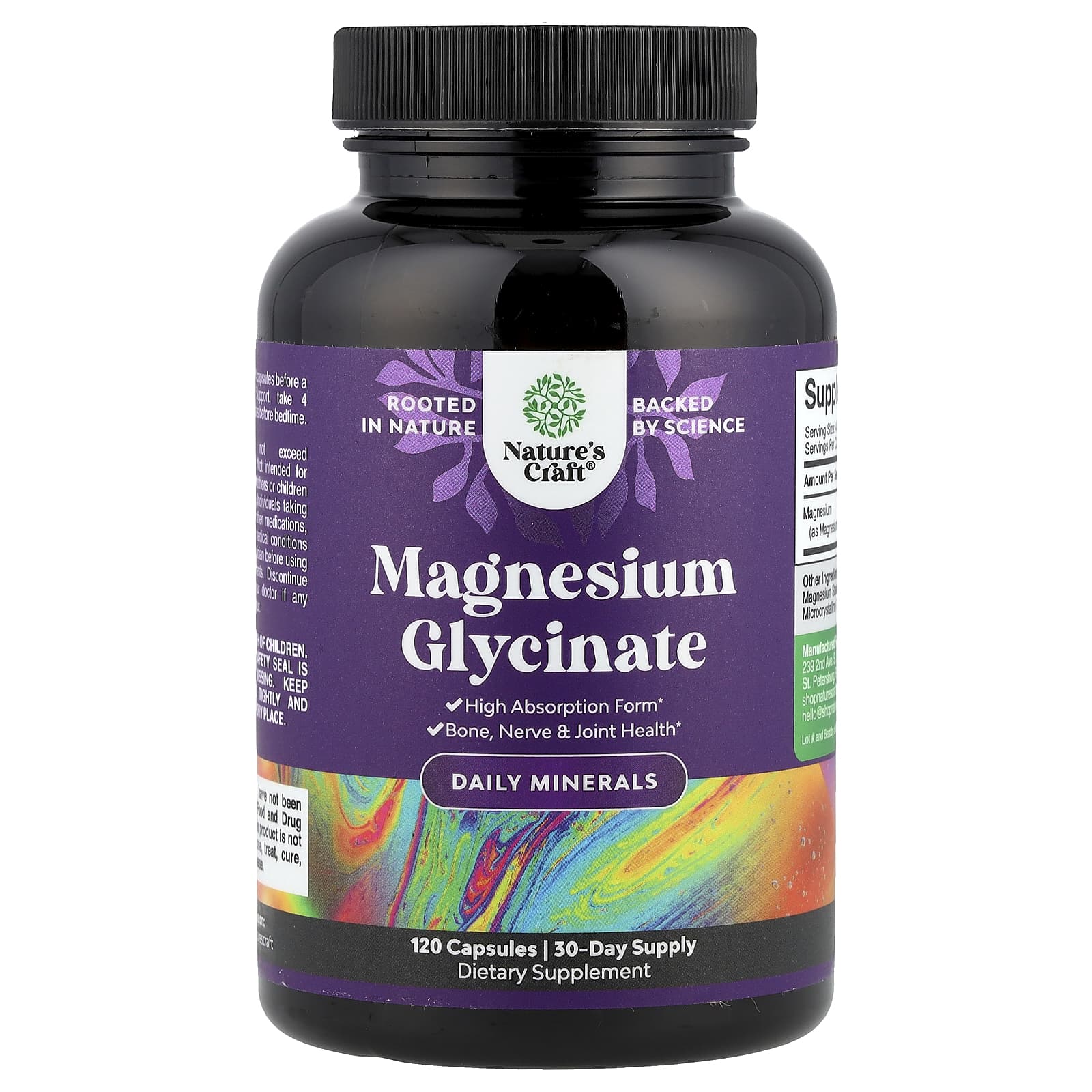 

Nature S Craft, Magnesium Glycinate, 120 Capsules (125Mg per Capsule)