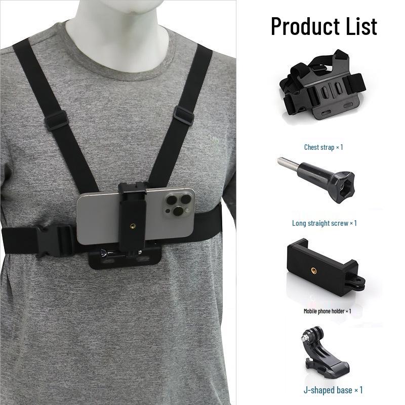 GoPro Chest Strap Phone Holder for First-Person View, Cycling & Live Streaming