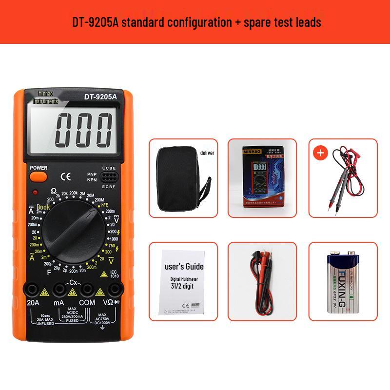 Digitální multimetr DT920 odolný proti poškození: Automatická domácí oprava a elektrikářské nářadí s automatickým vypnutím