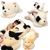 90/110CM Giant Size Cartoon Stuffed Animal Dog Milk Cow Plush Toys Dolls Puppy Sleeping Pillow Birthday Gifts