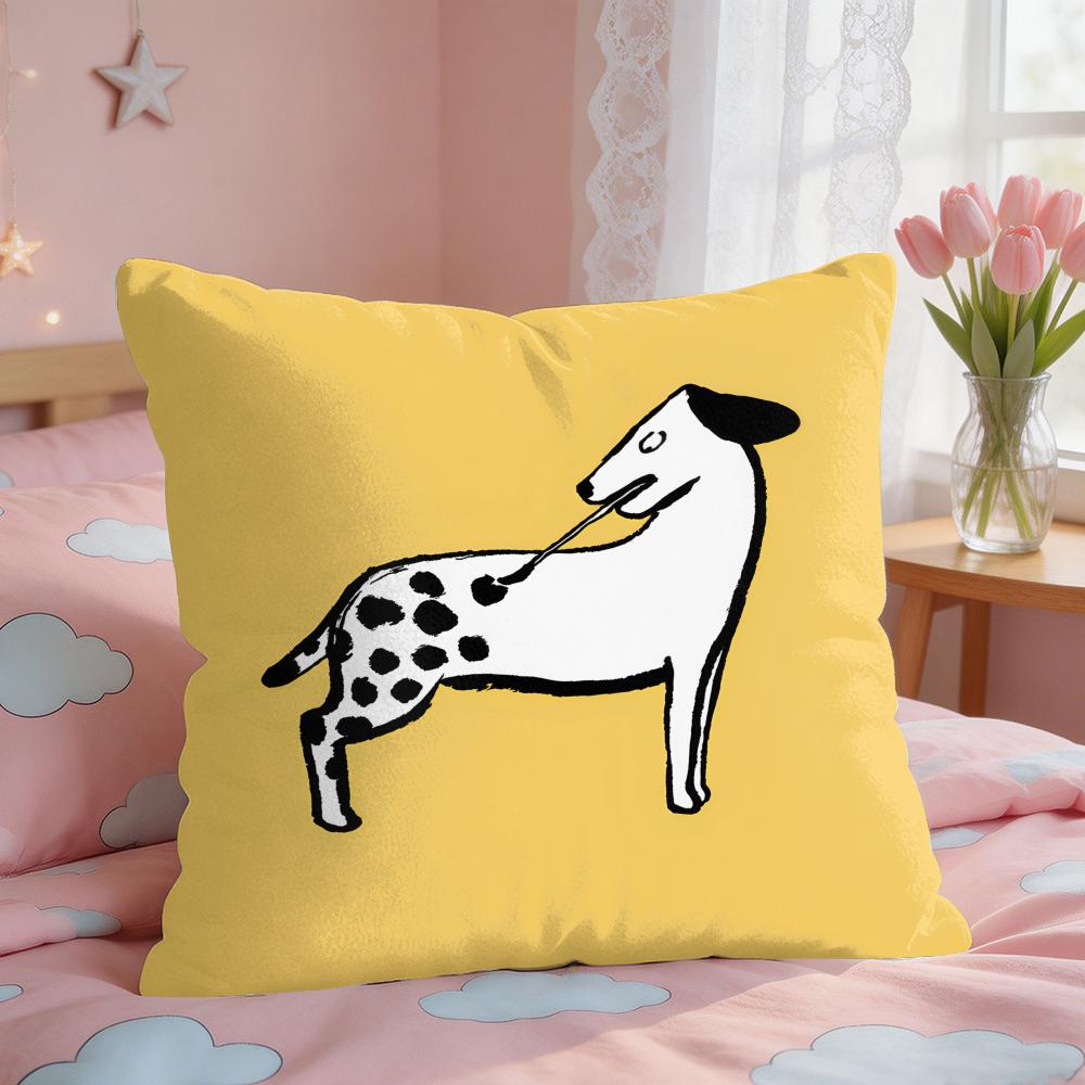 Aesthetic Art JJeanJullien Cushion Cover Square Short Plush Pillow Case Living Room Sofa Home Decor Funda X