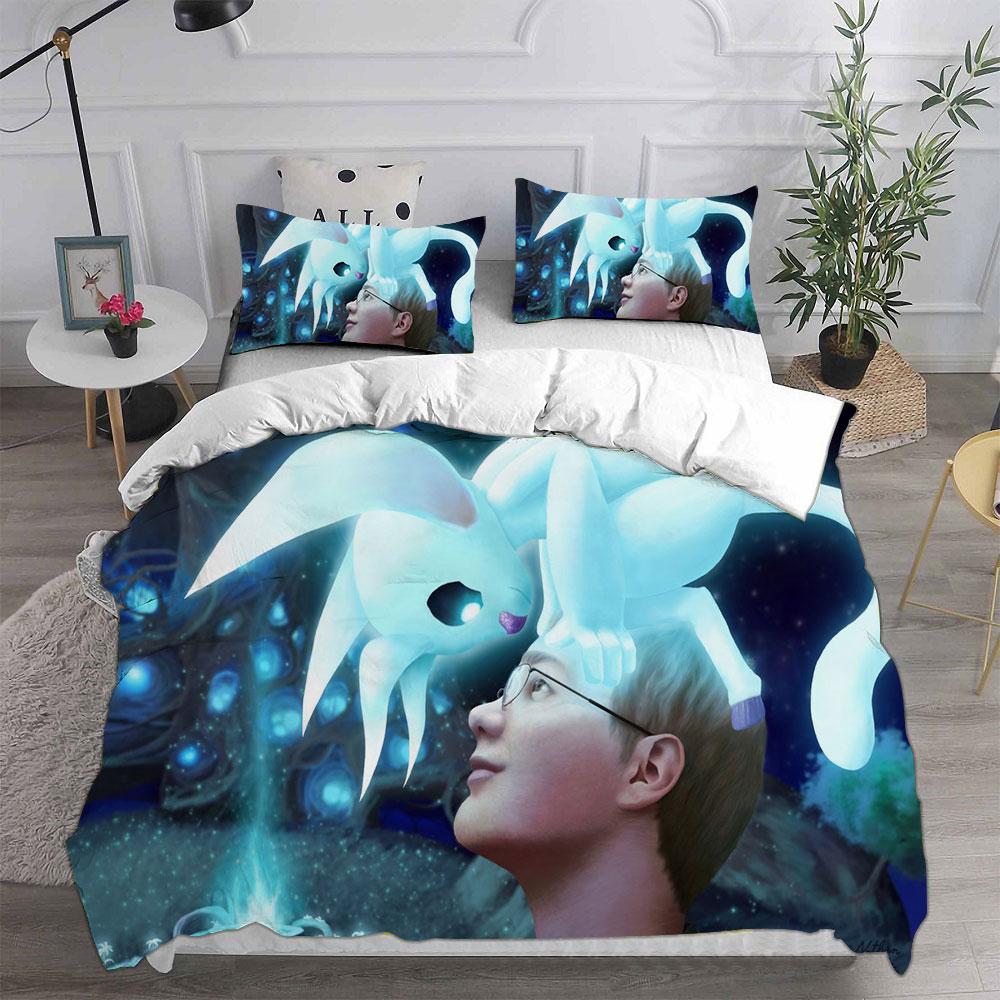 3D Game Ori and the Blind Forest Bedding Sets Comforter Quilt Bed Cover Duvet Cover Pillow Case 2-3 Pieces Sets Kids Adult Size