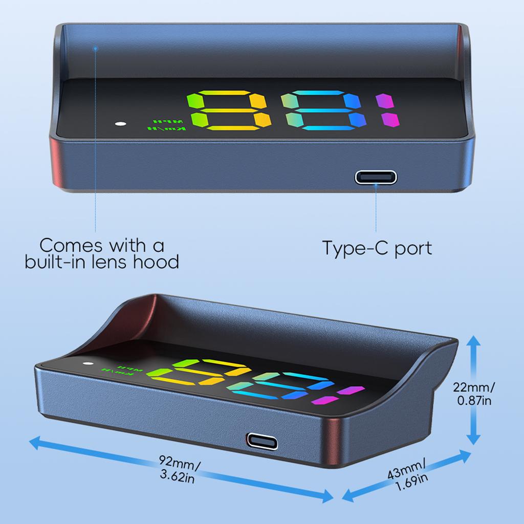 Digital Speedometer Universal GPS HUD Speed Meter Automatic Brightness Adjustment for All Car Truck Plug and Play Auto Part