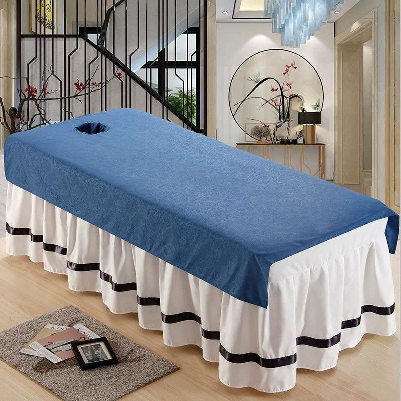 

1 шт. Салон красоты Мягкий Дышащий Покрывало Удобное Покрывало для кровати Легкая Простыня с отверстиями Массажный стол 190x80cm королевский синий