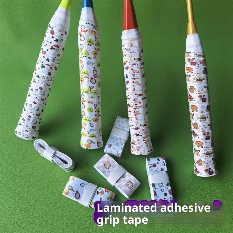 New 1Pcs Sweat-Absorbent Non-Slip PU Handle Grip Tape Cartoon Design Tennis Overgrip For Badminton/Squash Rackets